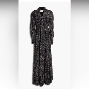 ba&sh Chic Black and Silver Long Sleeve Dress Women’s Size 3 (US size Large)